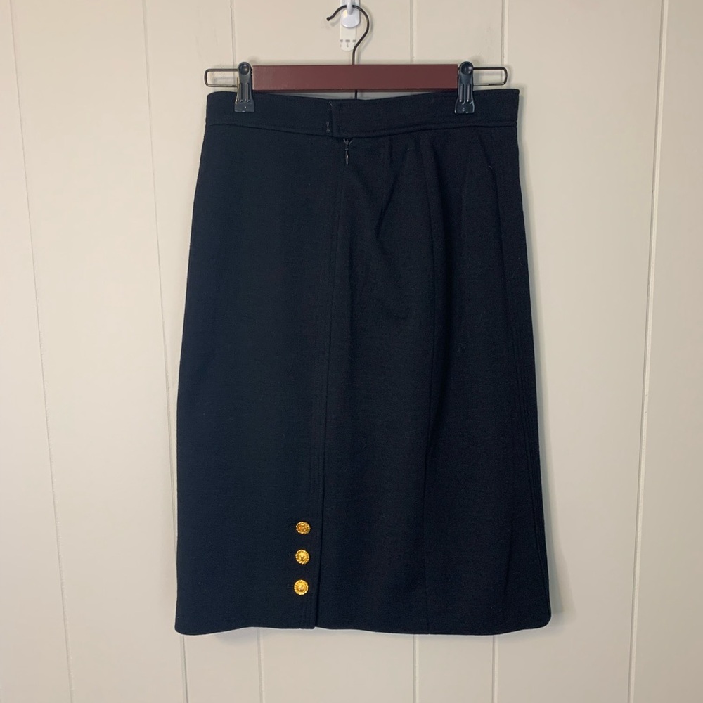 Chanel Vintage Pencil Skirt Black Size 6 - Picture 4 of 9